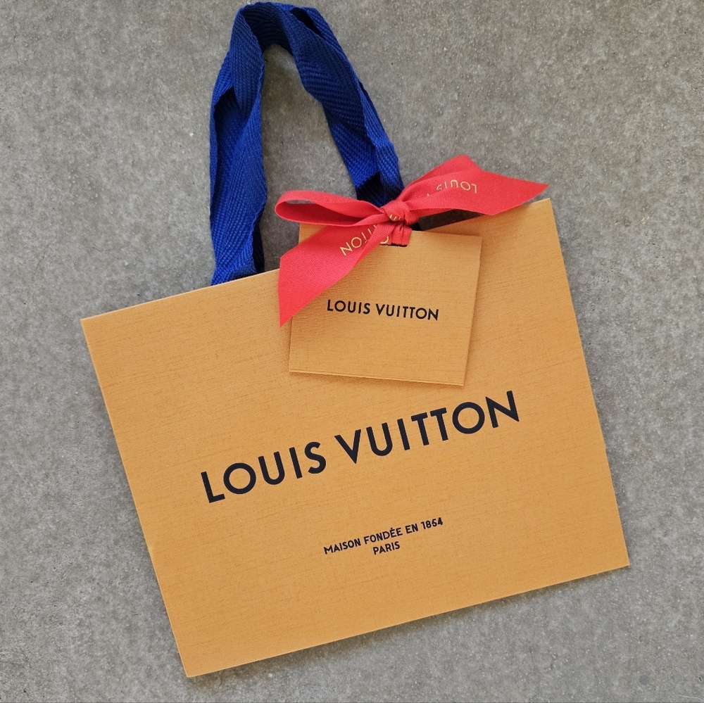 😍 AUTHENTIC ❤️ Louis Vuitton Empty Mini Shopping Bag with Gift Tag and Ribbon